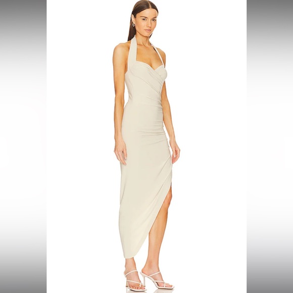 Norma Kamali side drape gown mist size XS - Picture 2 of 3